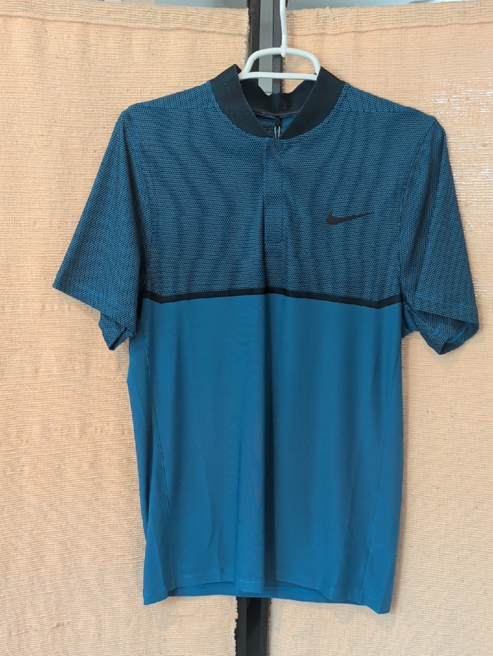 Nike Golf Admiral Blue and Black Short-Sleeve Athletic Polo